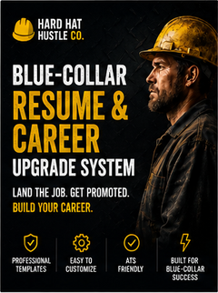 Blue collar resume and career upgrade system for skilled trades