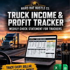 Truck income and profit tracker spreadsheet for owner operators