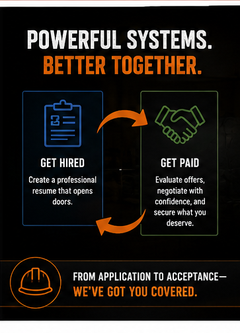 Resume builder and job offer negotiation systems together
