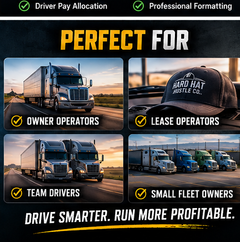Truck income and profit tracker for truckers and owner operators