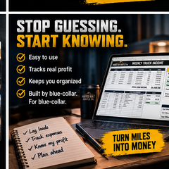 Trucking profit and net income tracking spreadsheet