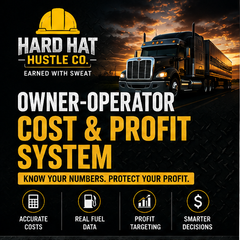 Owner operator cost per mile and profit calculator spreadsheet
