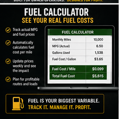 Trucking income and expenses tracker spreadsheet